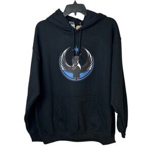 New Hand Printed Men Large Minnesota Rebel Alliance Bird Anti-Ice Protest Hoodie